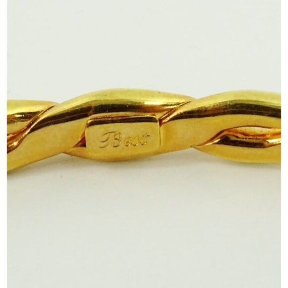 Vintage BEST Signed Gold-Tone Twisted Collar Choker Necklace - Picture 5 of 6